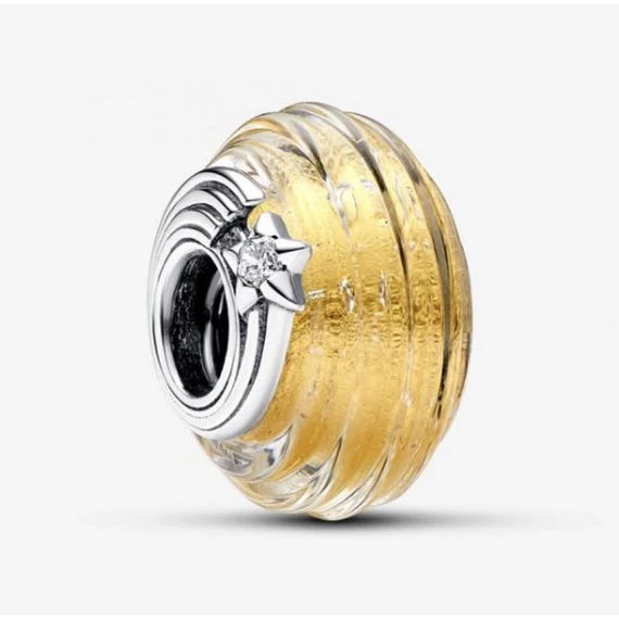 Pandora  - Hullócsillag barázdált muranói üveg charm - 792982C01