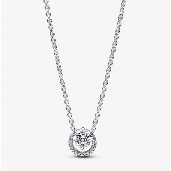 Pandora  - Szikrázó kerek glória medálos collier nyaklánc - 391174C01-45