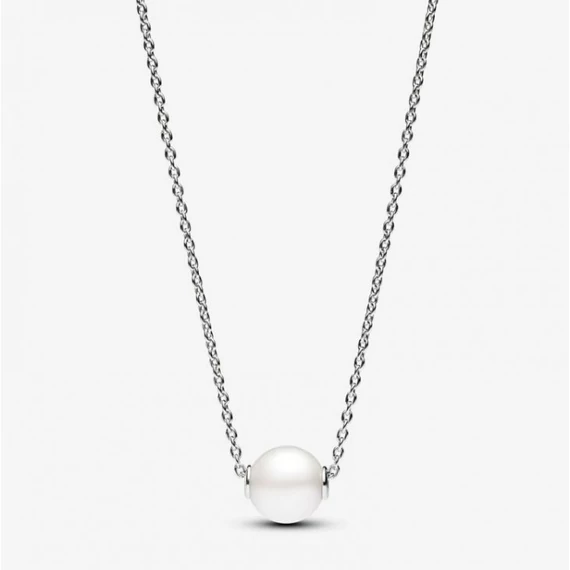 Pandora  - Kezelt édesvízi tenyésztett gyöngyös collier nyaklánc - 393167C01-45