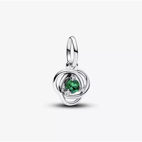 Pandora  - Zöld örökkévalóság kör függő charm - 793125C05