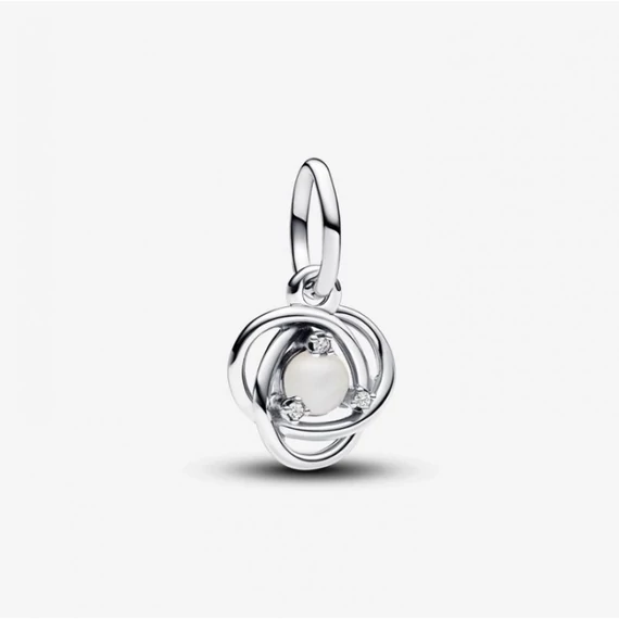 Pandora  - Fehér örökkévalóság kör függő charm - 793125C06