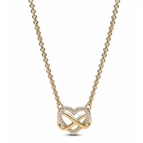 Pandora  - Szikrázó végtelenjel szív collier nyaklánc - 362666C01-50