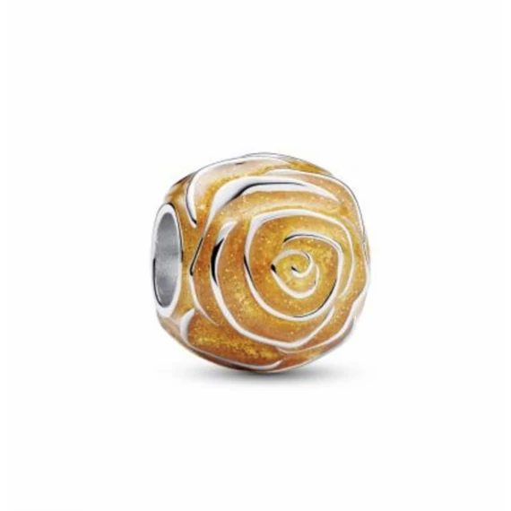 Pandora  - Sárga virágzó rózsa charm - 793212C02