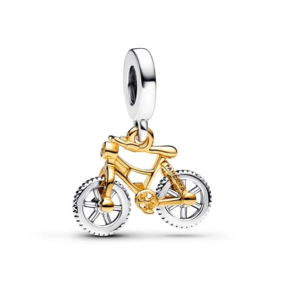 Pandora  - Kéttónusú forgó kerekű kerékpár függő charm - 763354C01