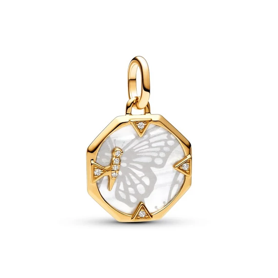 Pandora  - ME gyöngyházfényű pillangó medál charm - 763366C01