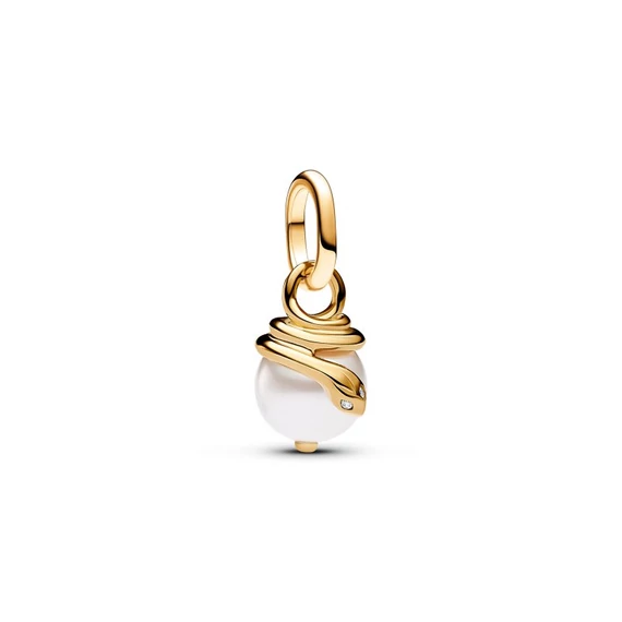 Pandora  - ME kígyó gyöngyházfényű mini függő charm - 763375C01