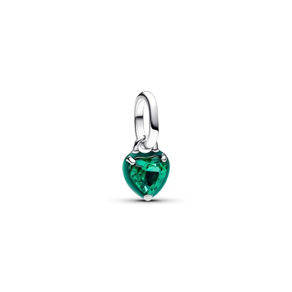 Pandora  - ME zöld csakra szív mini függő charm - 793042C03