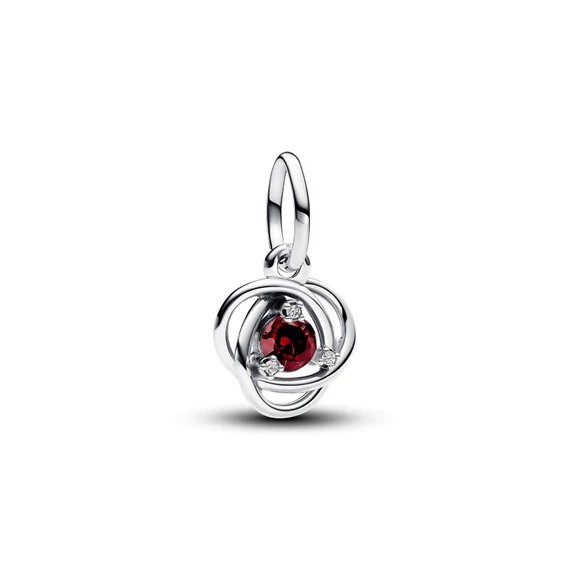 Pandora  - Piros örökkévalóság kör függő charm - 793125C01
