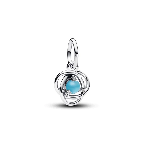 Pandora  - Türkizkék örökkévalóság kör függő charm - 793125C12