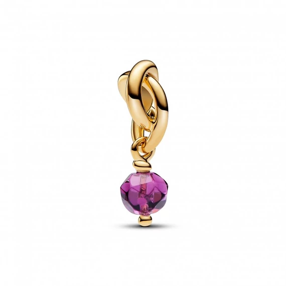 Pandora  - Fazettált lila örökkévalóság kör függő charm - 763462C02