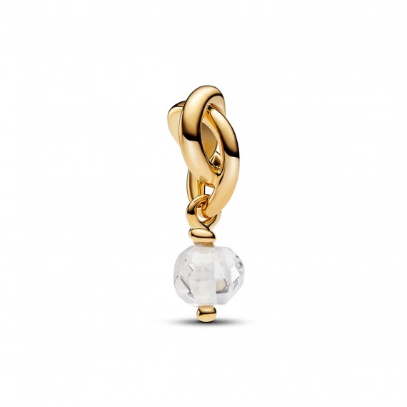 Pandora  - Fazettált áttetsző örökkévalóság kör függő charm - 763462C04