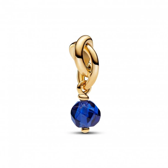 Pandora  - Fazettált kék örökkévalóság kör függő charm - 763462C09