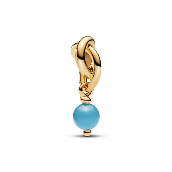 Pandora  - Türkizkék örökkévalóság kör függő charm - 763462C12