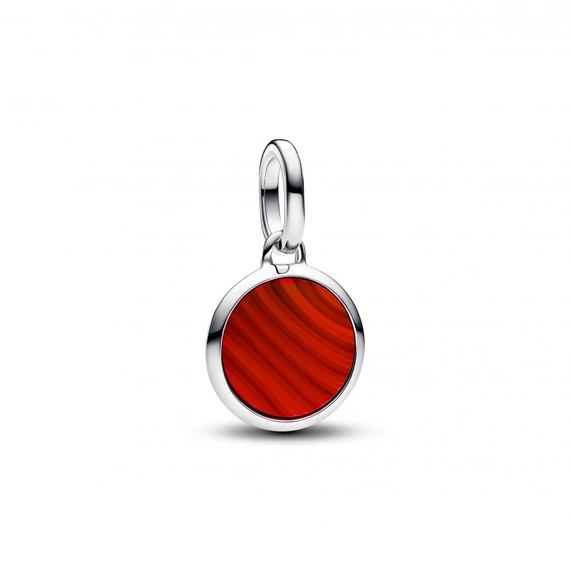 Pandora  - Piros muranói üveg gravírozható mini medál charm - 793389C01