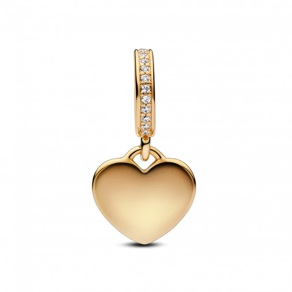 Pandora  - Shine gravírozható szív függő charm - 768761C01