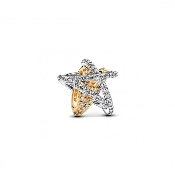 Pandora  - Szikrázó összefonódó csillag charm - 763590C01