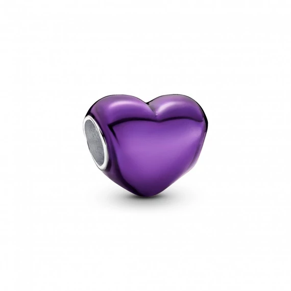 Pandora  - Metál hatású lila szív charm - 793337C01