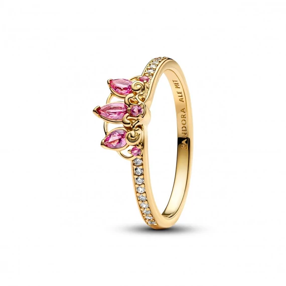 Pandora  - Disney Aranyhaj hercegnő tiara gyűrű - 163651C01-58