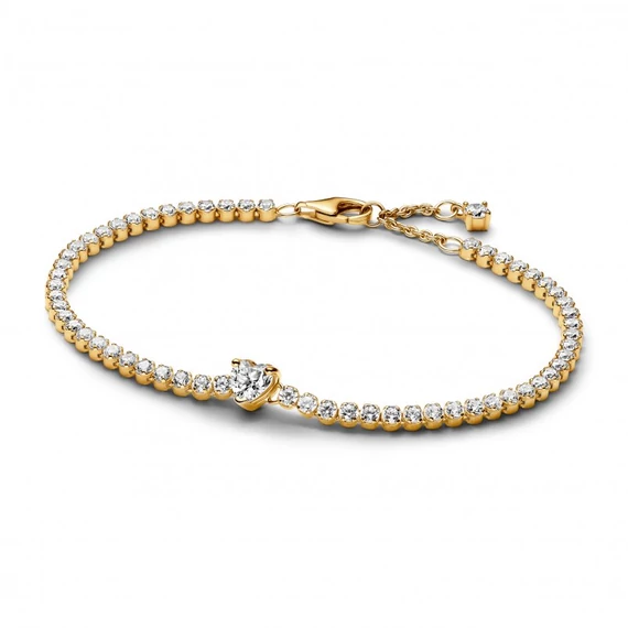 Pandora  - Szikrázó szív teniszkarkötő - 560041C01-16