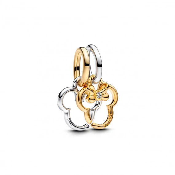Pandora  - Disney Mickey egér és Minnie egér kettéosztható függő charm - 763650C01
