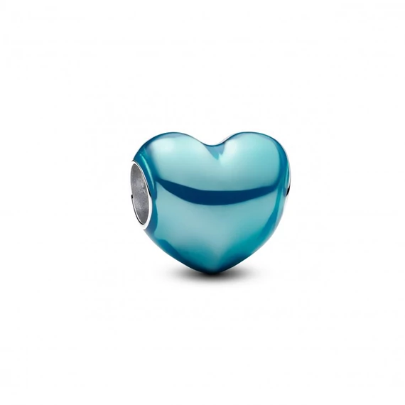 Pandora  - Metál hatású türkíz szív charm - 793337C06