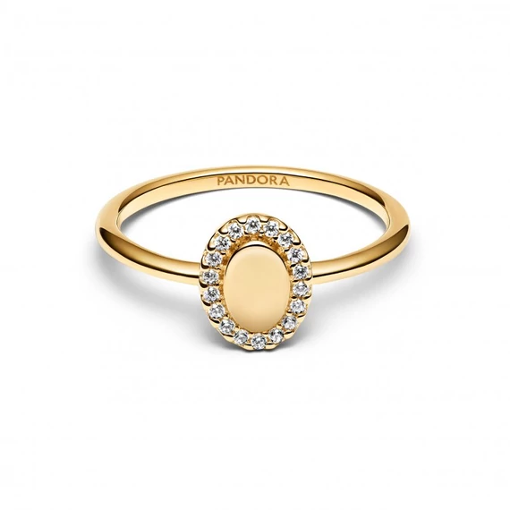 Pandora  - Gravírozható ovális glória gyűrű - 163800C01-52