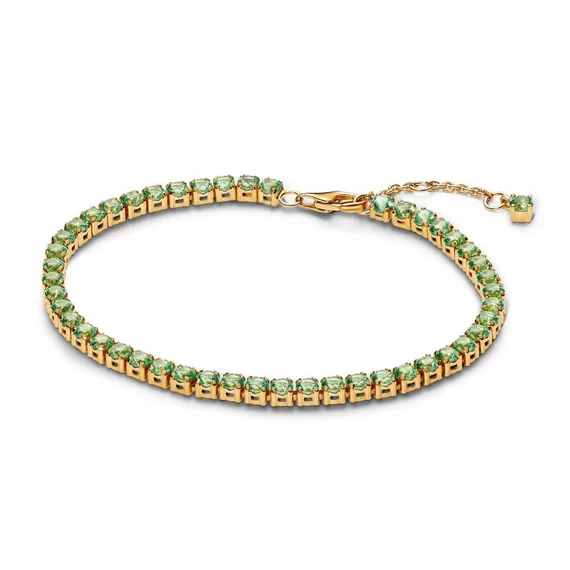 Pandora  - Szikrázó zöld tenisz karkötő - 561469C02-18