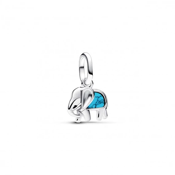 Pandora  - Türkizszínű elefánt mini függő charm - 793858C01