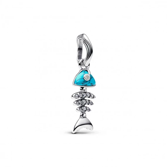 Pandora  - Türkizszínű halszálka függő charm - 793894C01