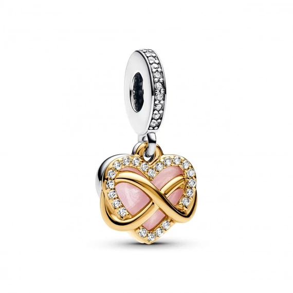 Pandora  - Szikrázó végtelenjel szív függő charm - 768878C01