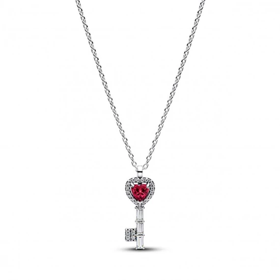 Pandora  - Kiemelt szíves kulcs collier nyaklánc - 394392C01-45