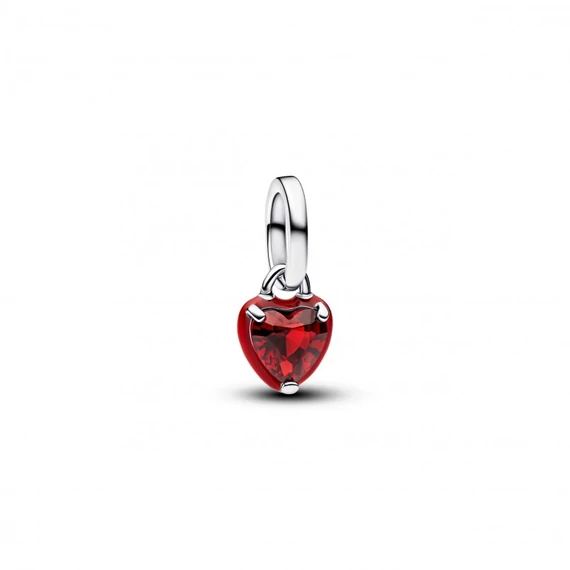 Pandora  - Vörös csakra szív mini függő charm - 793042C05