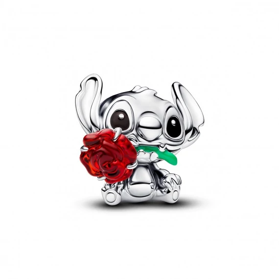 Pandora  - Disney Stictch és rózsa muranói üveg charm - 794378C01