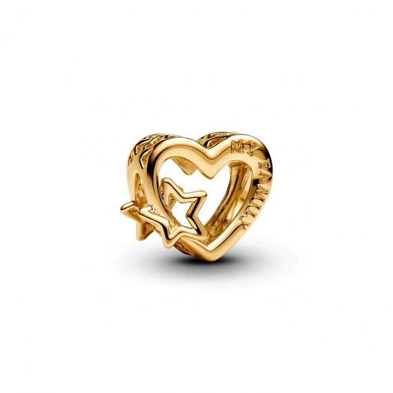 Pandora  - Áttört családi szív és csillag charm - 762829C00