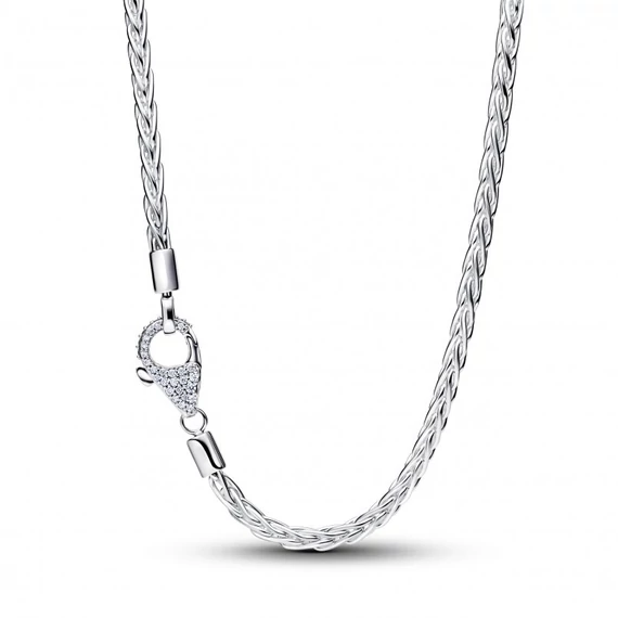 Pandora  - Pavé kapcsos rókafark láncos charm nyaklánc  - 394463C01-45