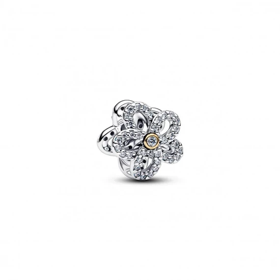 Pandora  - Pavé virág áttört charm - 764480C01