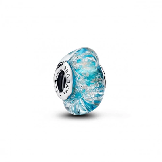 Pandora  - Türkiz muranói üveg és csillám charm - 794701C01