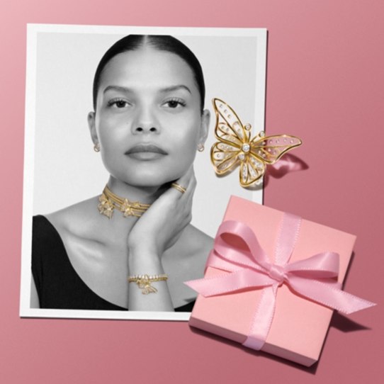 Pandora arany pillangó medál